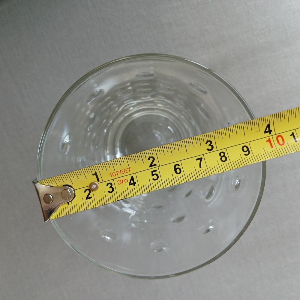 Kromex Serving Set 4" polka dot glass, lid, & 2 silver chrome plates VTG 50s MCM - Picture 6 of 16